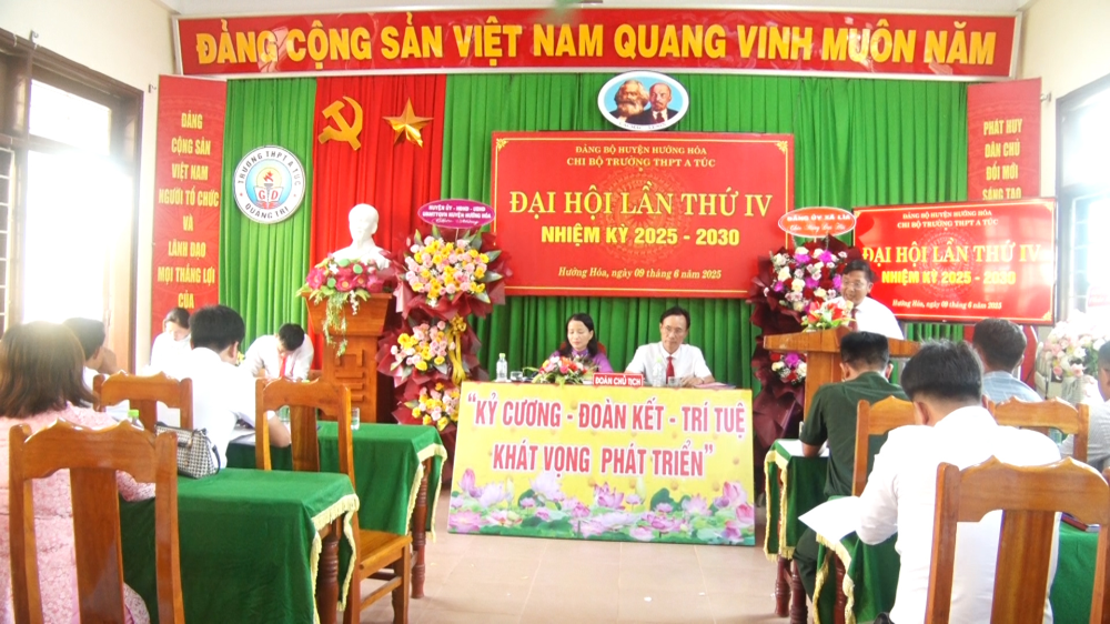Chi bộ Trường THPT A Túc Đại hội lần thứ IV, nhiệm kỳ 2025 - 2030